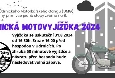 ÚDRNICKÁ MOTOVYJÍŽĎKA 2024 ÚDRNICKÁ MOTOVYJÍŽĎKA 2024